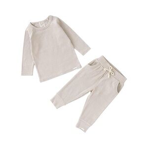 ROMP Clothing Toddler Sand Ribbed Lounge Set - 4T